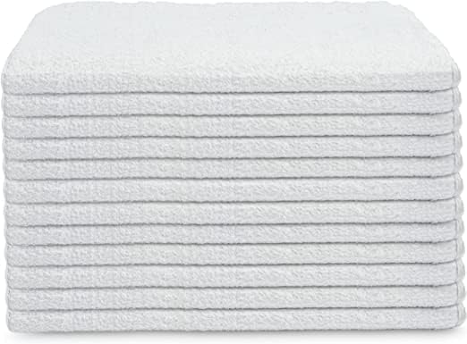 GOLD TEXTILES White Cotton B Grade Bath Towels - 100 Pcs, 20x40 Inches, Machine Washable