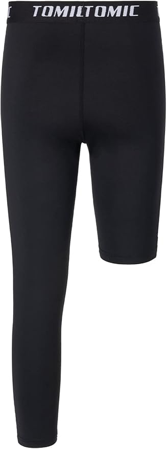 Tomic Youth Boys Kids One Leg 3/4 Leggings Compression Pants for Basketball Soccer Sports Athletic Training Tights Base Layer