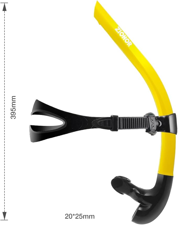 ZIONOR Snorkel Lap Swimming Swimmer Training Diving Snorkeling Comfortable Mouthpiece One-Way Purge Valve for Pool Open Water