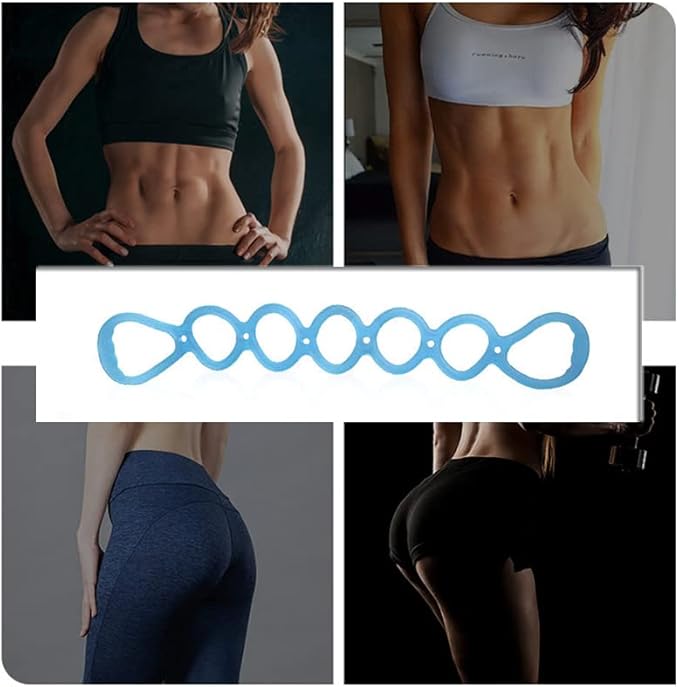 7 Ring Stretch Resistance Exercise Band, BetterJonny Workout Bands Yoga Stretching,Foot, Leg and Arm Exerciser for Home or Fitness Center Workout Walking Exercise