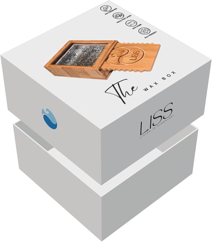 Surf Wax Box Insulated, Bamboo Holder with Insulated Interior, Wax Comb and Remover, Works with All Wax Types - Wax Not Included