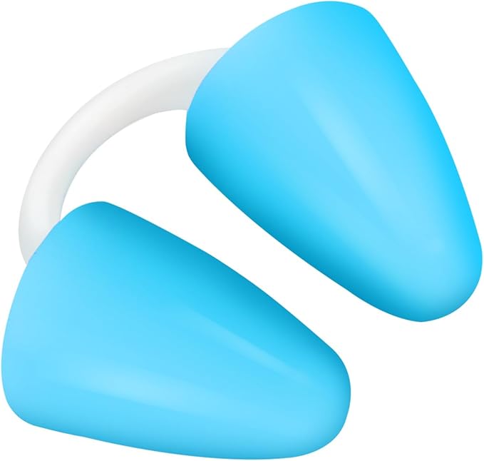 Painless Nose Plugs for Swimming,Nose Plugs for Swimming for Kids (Age 6+) and Adults, Ensure Comfort and Safety in The Water (White, S)