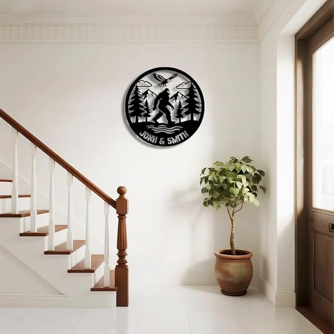 Personalized Metal Name Sign | Custom Family Wall Art & Split Letter Name | Indoor Metal Decor Gift | Decorations for Dad Mens Home Garden