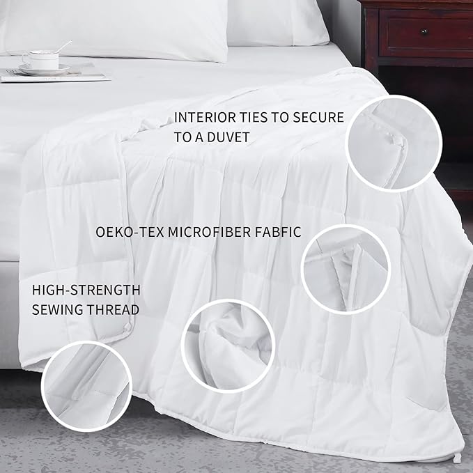 L'AGRATY Weighted Blanket - 48"x72" 15lbs Cooling Breathable Heavy Blanket Microfiber Material with Glass Beads Big Blanket for Adult All-Season Summer Fall Winter Soft Thick Comfort Blanket