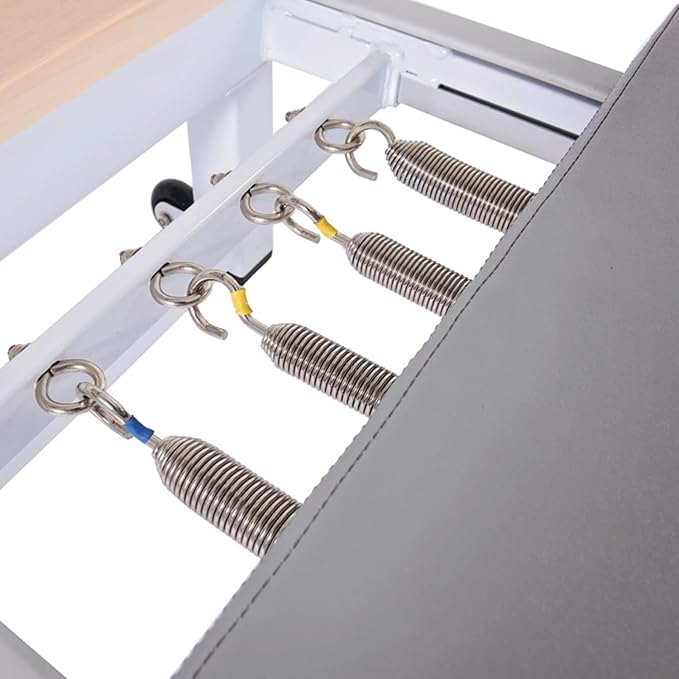 Stamina Products AeroPilates Precision Series Reformer Pilates Machine Resistance and Workout System for Home Gym, White/Gray