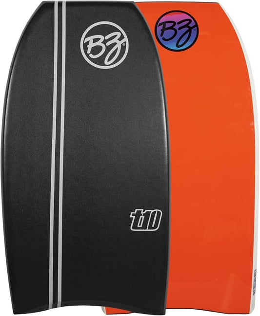 BZ BodyBoards - T-10 Progressive Series Bodyboard - HDPE Slick - Crescent Tail - PHUZION Core - 8lb Deck