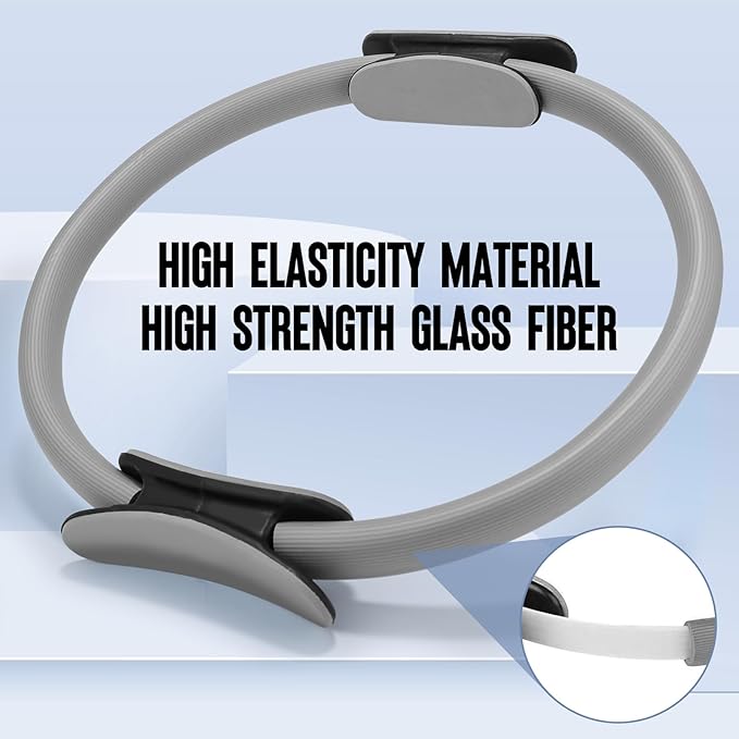 Pilates Ring Fitness Circle 14" Yoga Rings Magic Circle with Dual Padded Handles for Toning Arms, Thighs/Legs & Core,Home Exercise Equipment 