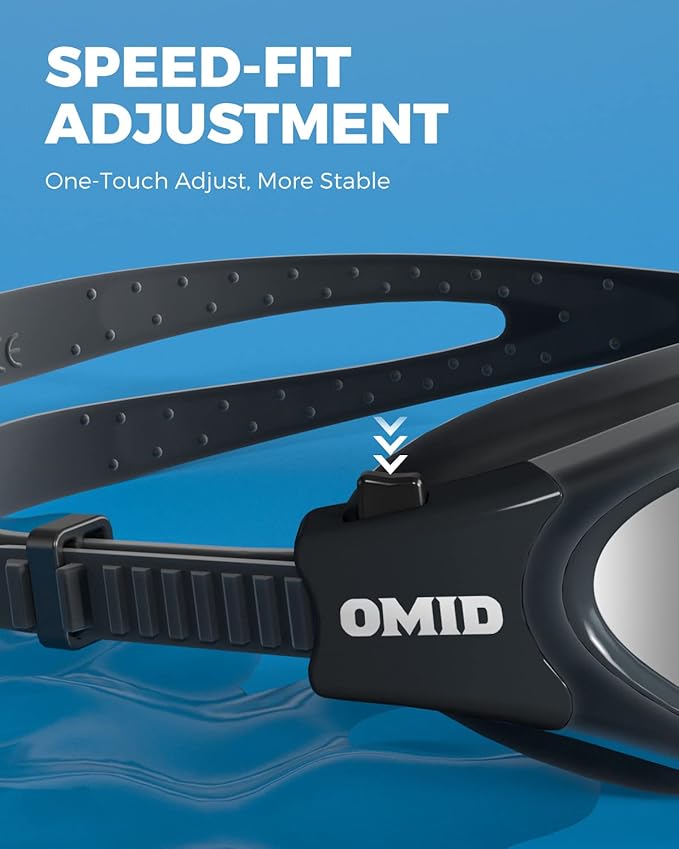 OMID Swim Goggles, P2 Polarized Swimming Goggles for Men Anti-fog Goggles Swimming for Adult Women