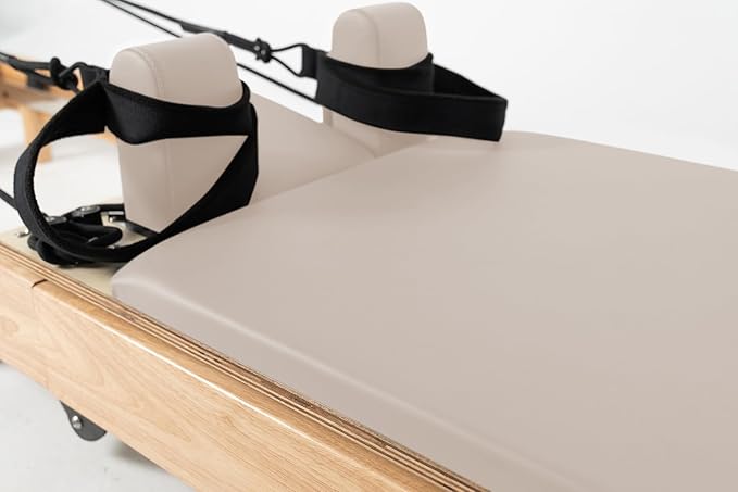 Pilates Reformer Machine, Wood Foldable Pilates Machine Equipment for Home Workout