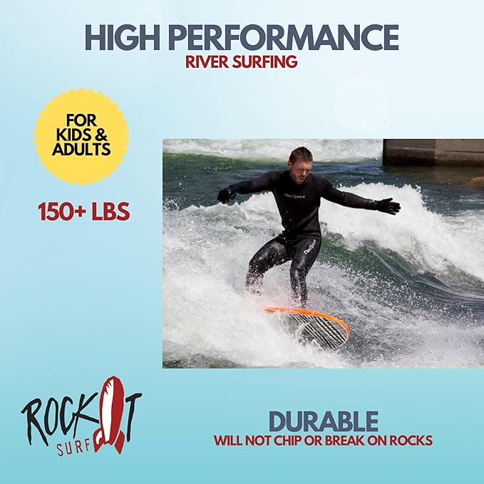 Rock-It 4'10" CHUB Soft Top Surfboard - Kids & Mini, Easy to Paddle & Maneuverable for Beginners