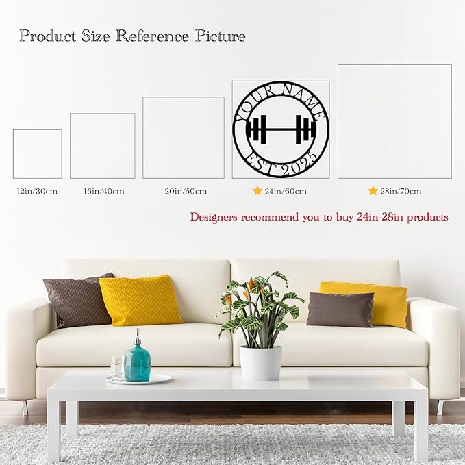 Personalized Metal Gym Sign, Custom Fitness Metal Wall Decor, Yoga Room Sign, fitness room decor, home gym decor, gifts for sports lovers, black metal