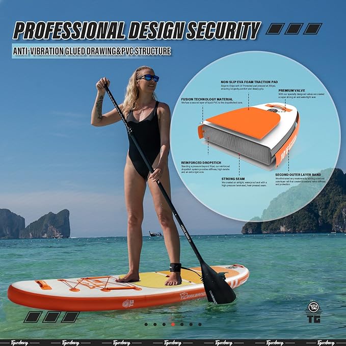 Inflatable Paddle Board with Premium SUP Board Accessories, Allround Paddle Boards for Adults/Kids,Stand Up Paddle Board Defender Collection