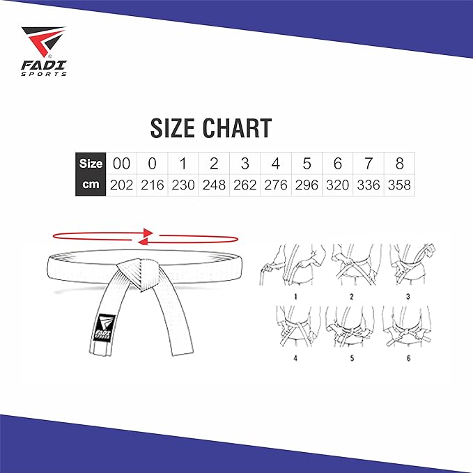 Martial Arts Belt for Karate, Judo, Aikido and Taekwondo - Durable Cotton-Polyester Blend for Adults and Kids