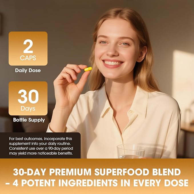 2 Pack Moringa Capsules 10-in-1 Superfood Supplement β Turmeric Curcumin, Bromelain & Black Pepper β Antioxidant, Energy & Skin Support β Vegan, Non-GMO
