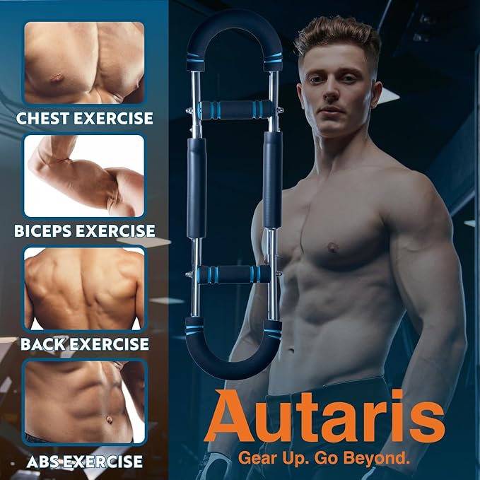 Twister Arm Trainer - Adjustable Chest Workout Equipment - Arm Trainer for Men - Chest Trainer for Men - Shoulder Muscle Training - Portable Spring Resistance - Home Fitness Equipment (40โ90 lbs)