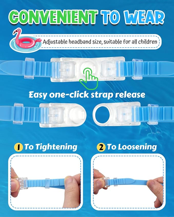 Rantizon Swim Goggles 2 Pack, Wide View Anti Fog&UV Swimming Goggles for Audlt, No Leaking Swim Glasses for Men Women Kids