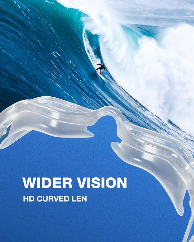 ZIONOR G1 Lite Swim Goggles with Swim Cap Comfortable Anti-fog Swimming Goggles Cap Set for Adult Men Women