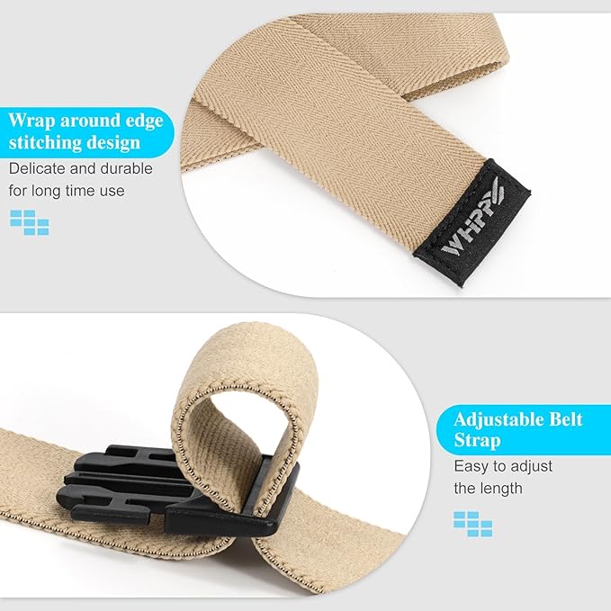 WHIPPY Mens Elastic Stretch Belt Unisex Adventure Web Belt for Women Men with Non-Metal Buckle Adjustable Belts
