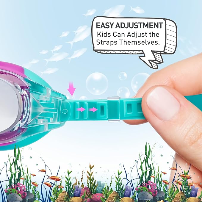 Aegend 2 Pack Kids Goggles, Swimming Goggles for Kids Age 4-16 Boys and Girls Youth, Anti-Fog Waterproof Anti-UV Pool Goggles