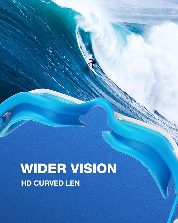 ZIONOR G1 Lite Swim Goggles with Swim Cap Comfortable Anti-fog Swimming Goggles Cap Set for Adult Men Women