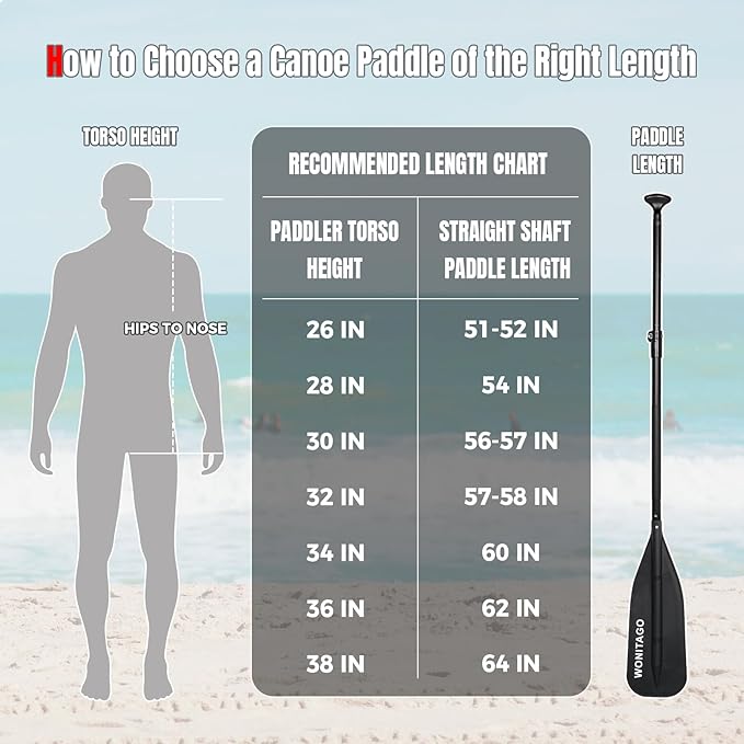 Canoe Paddle Aluminum Shaft with PP Blade, Floating Adjustable Paddle for Canoeing, Boating and Rafting, 122-152 cm/4-5 Ft