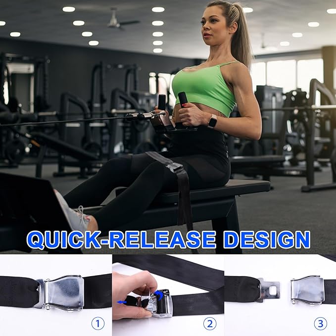 Nordic Hamstring Curl Strap with Quick-Release Buckle โ Adjustable Leg Strap for Nordic Curls, Leg Extensions & Home Gym Workouts โ Easy to Use for Men & Women
