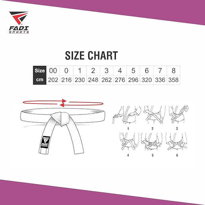 Martial Arts Belt for Karate, Judo, Aikido and Taekwondo - Durable Cotton-Polyester Blend for Adults and Kids