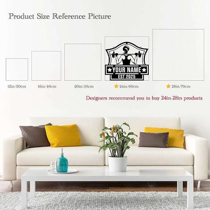 Personalized Metal Gym Sign, Custom Fitness Metal Wall Decor, Body Builder Lovers Gift, Gym Custom Unique Metal Wall Art, fitness room decor, home gym decor, gym wall art (Style-2)
