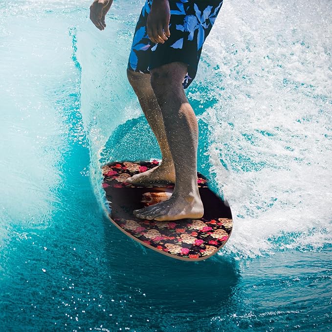 seething 35 Inch Skimboard with High Gloss Coat Wood Skim Board for Beginners,Kids, Teenagers, Adults and All Skimming
