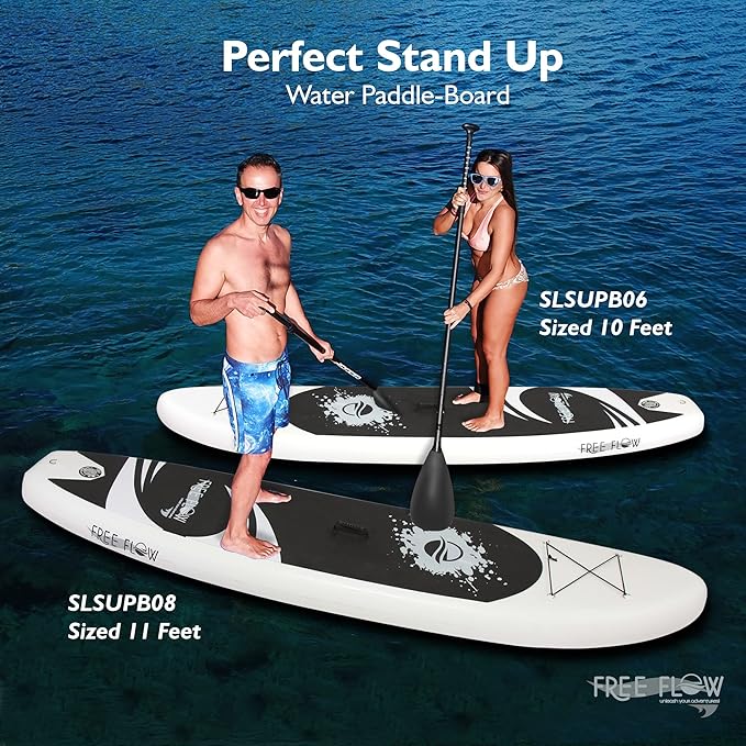 SereneLife Inflatable Stand Up Paddle Board with Premium SUP Accessories – Wide Stable Design with Non-Slip EVA Deck Pad for Adults and Youth of All Skill Levels