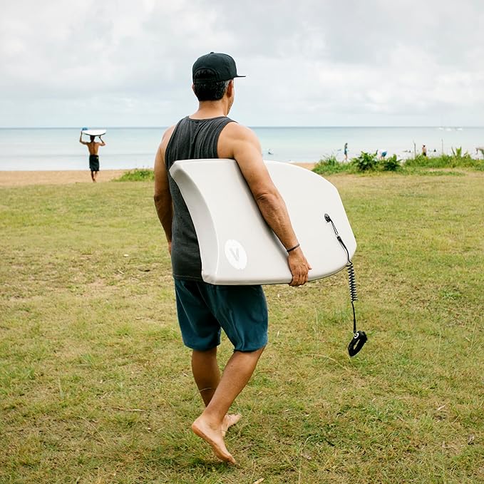 Veer Body Board - High Performance Adult or Child Sized Boogie Board - Bodyboard for Adults, Kids, Boys and Girls - Includes Premium Neoprene Tether with Two-Way Rotation