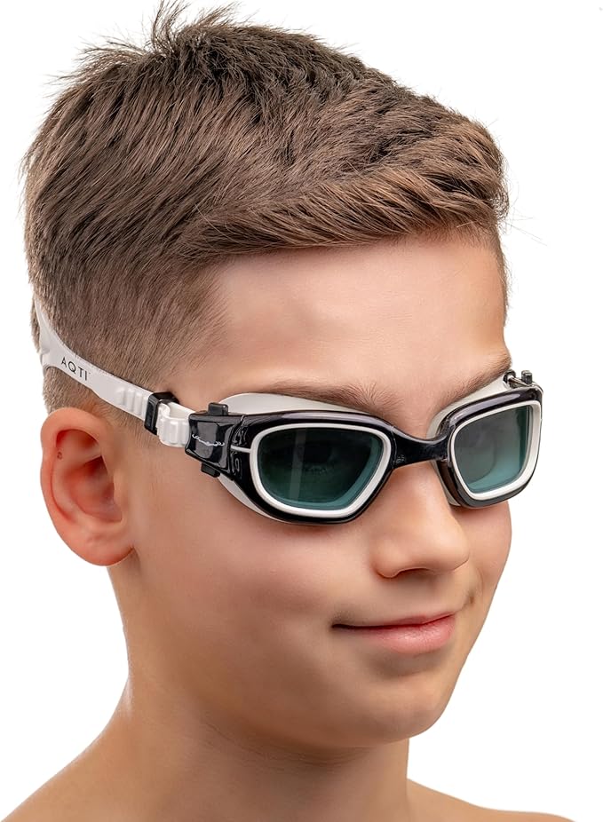 AqtivAqua Swimming Goggles for Kids, MINI-DX Wide View Swim Goggles for Kids Boys Girls, Anti Fog No Leaking