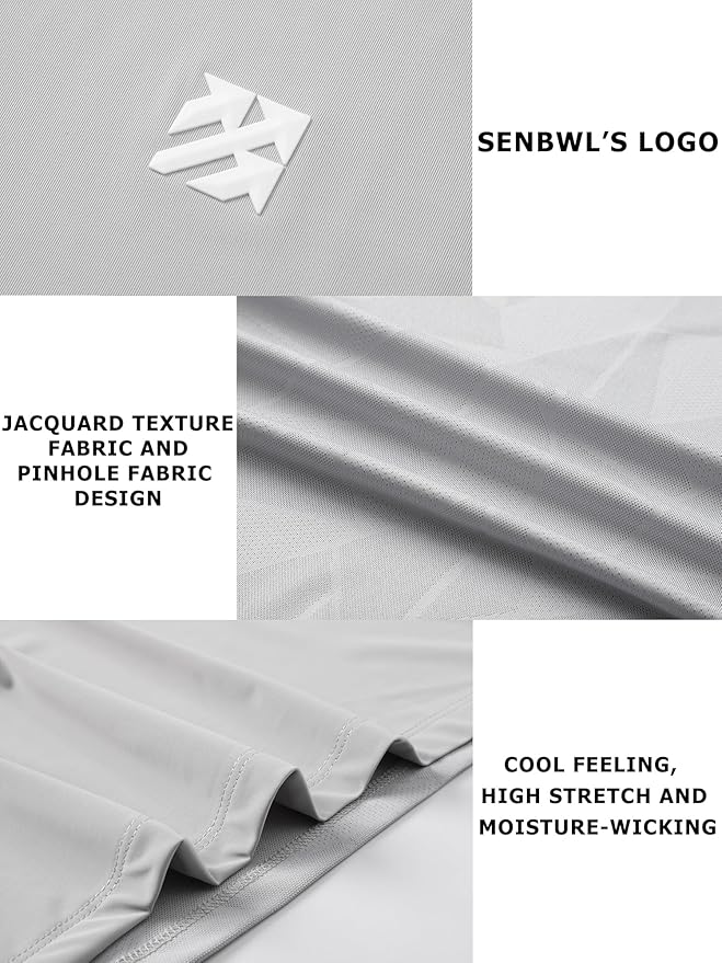 Mens Seamless Workout T-Shirts Lightweight Moisture Wicking Running Hiking Camping Tennis Pickleball Shirts for Men