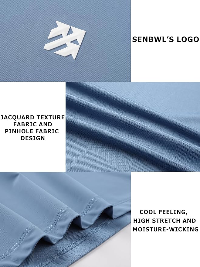 Mens Seamless Workout T-Shirts Lightweight Moisture Wicking Running Hiking Camping Tennis Pickleball Shirts for Men