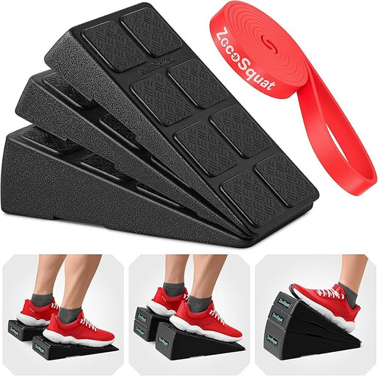 Squat Wedge - Squat Wedge Block 520 LBS Weight Capacity - Slant Board for Calf Stretching - Calf Stretcher Slant Board - yoga blocks
