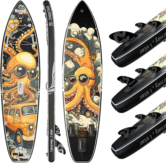 Novelty 11'6" x 35" Extra Wide SUP for Enhanced Stability - Inflatable Stand Up Paddle Board - Premium Paddle Board Kit for Adults & Youth - All Skill Levels - Includes SUP Accessories