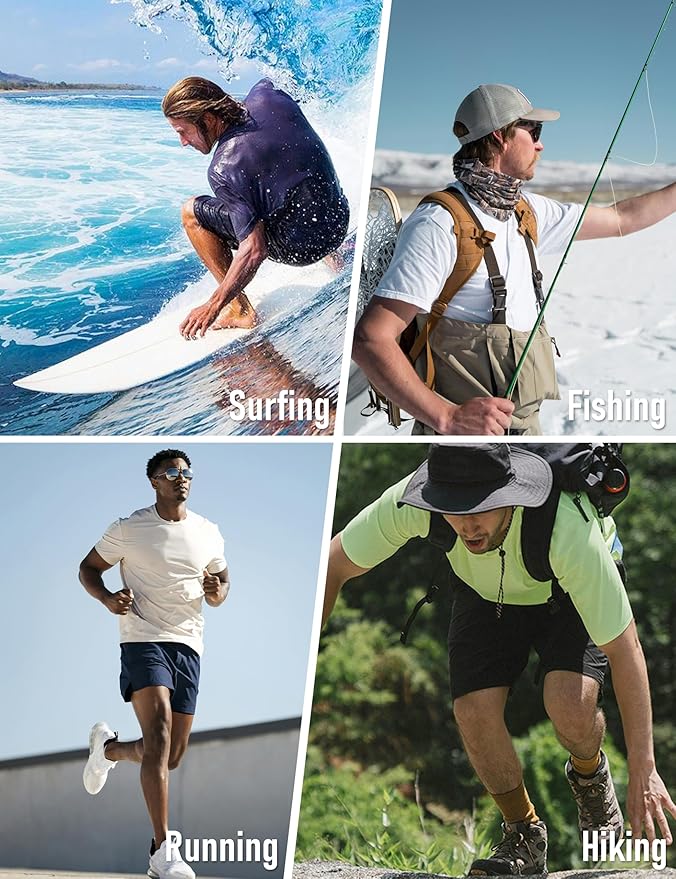 MAGCOMSEN Men's Short Sleeve UPF 50+ Sun Protection Shirts Quick Dry Athletic T-Shirt Hiking Running Swimming Rash Guard