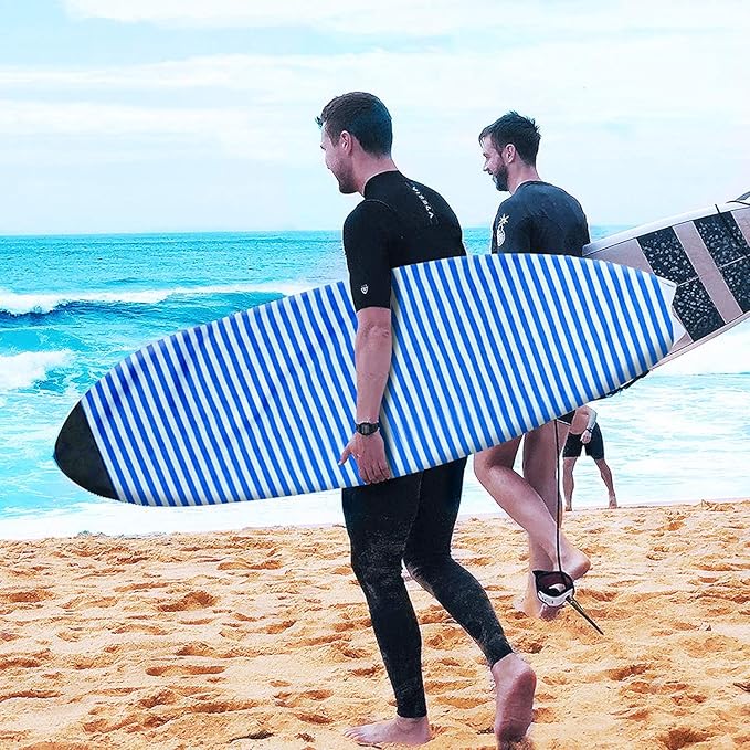 UCEDER Surfboard Sock Cover,Lightweight Stretch Board Bag for Sun Protection,Foldable Surfboard Sock Sleeve Perfect for Travel and Transportation