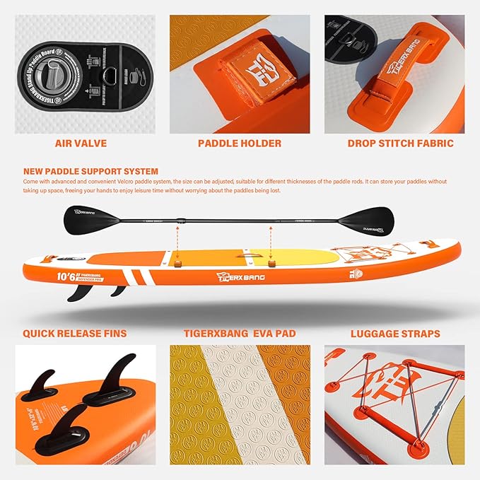 Inflatable Paddle Board with Premium SUP Board Accessories, Allround Paddle Boards for Adults/Kids,Stand Up Paddle Board Defender Collection