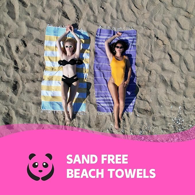HAVLULAND Oversized Turkish Beach Towel 72’’x40’’ - Set of 12 | 100% Cotton Lightweight Sand Free Quick Dry Pool Towels | Extra Large Bath Towels for Adults Beach Blanket Essentials Case of 12 Pink