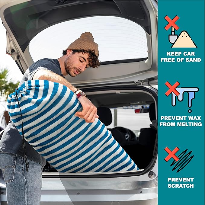 SUN CUBE Surfboard Sock Cover, Protective Surf Bag for Surfing Board, Light Stretchy Surfbag Sleeve for Longboard, Hybrid (8'6'', Black White)