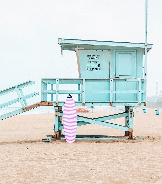 Surf Squared Surfboard Sock Cover and Paddleboard Cover - Lightweight Stretch Protective Surfboard Bag - Surfing Accessories - Shortboard, Longboard, Hybrid, Wakesurf, Standup Paddleboard SUP