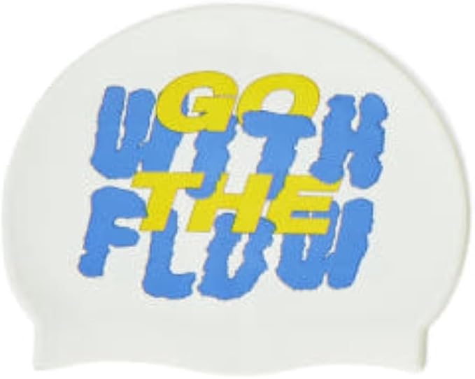 Unisex Silicone Swimming hat That Protects Hair and Ears, Pretty and Cool Artist Collaboration Design Swimming hat