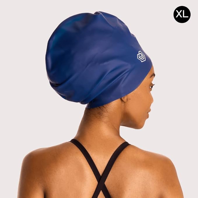 SOUL CAP - Large Swimming Cap for Long Hair - Designed for Long Hair, Dreadlocks, Weaves, Hair Extensions, Braids, Curls & Afros - Women & Men - Silicone