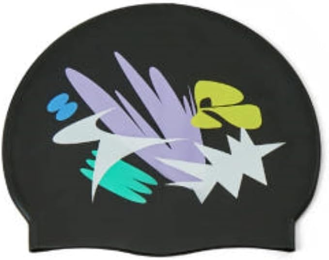 Unisex Silicone Swimming hat That Protects Hair and Ears, Pretty and Cool Artist Collaboration Design Swimming hat