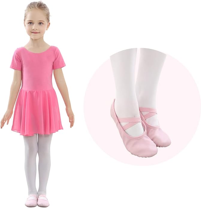 Stelle Ballet Shoes for Girls Toddler Ballet Slippers Soft Leather Boys Dance Shoes for Toddler/Little Kid/Big Kid