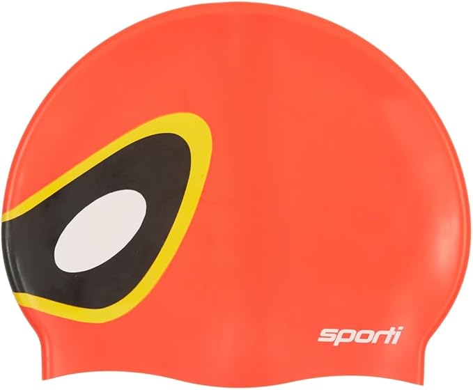 Sporti Silicone Swim Cap for Kids, Unisex Youth Swimming Cap, Protection Bathing Caps for Your Children, Aged 2-10