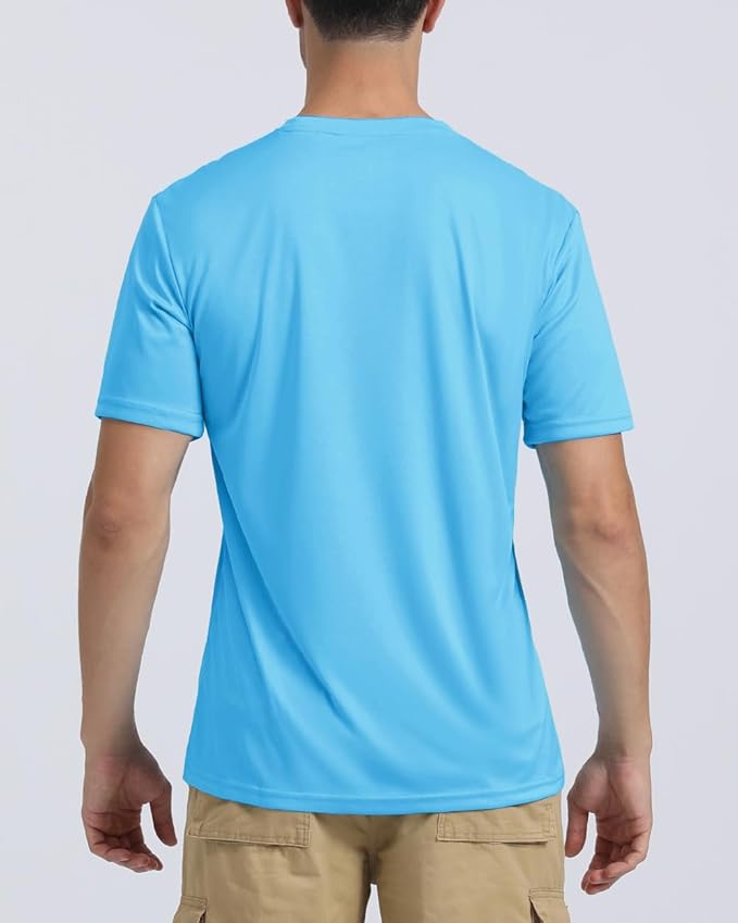 Boladeci Men's Swim Shirt Short Sleeve UPF 50+ Sun Protection SPF UV Moisture Wicking Lightweight Quick Dry Rash Guard