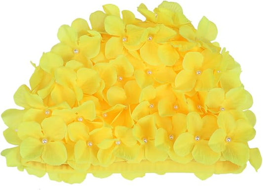 WINOMO Fashionable Swim Cap Floral Petal Stylish Swimming Hat Bathing Caps Size L for Women