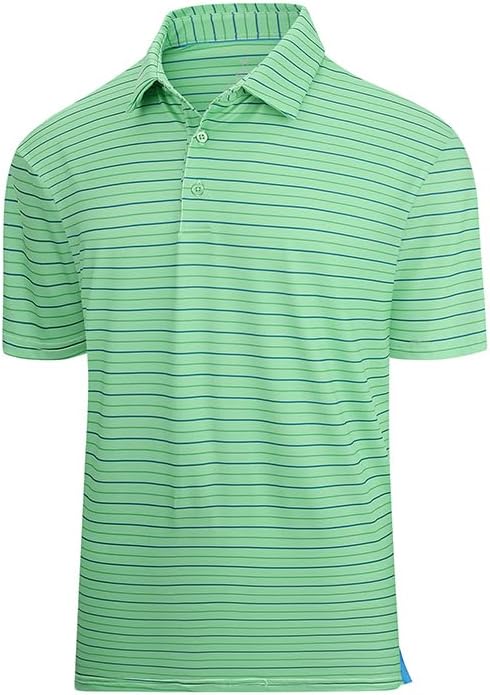 Esabel.C Jacquard Golf Shirts for Men Moisture Wicking Short Sleeve Performance Dry Fit Active Mens Polo Shirts